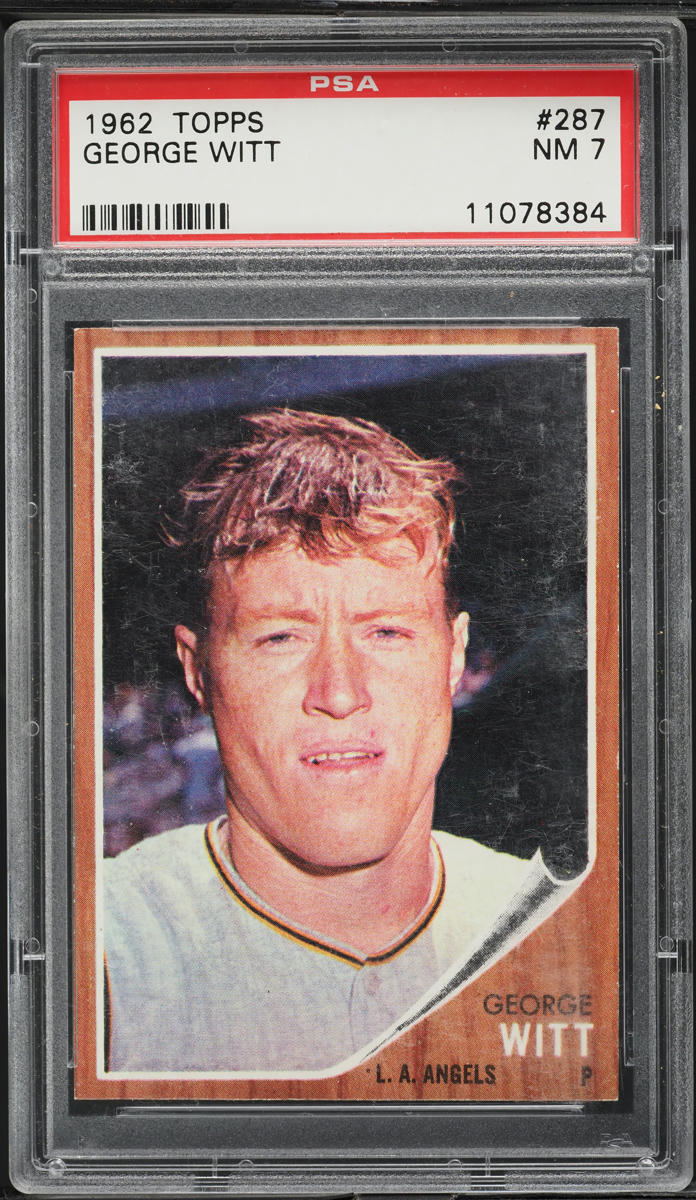 1962 Topps George Witt #287 PSA 7 NRMT