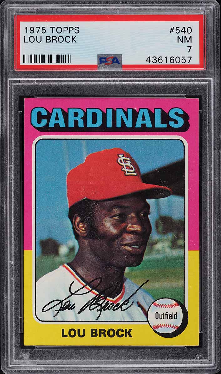 1975 Topps Lou Brock #540 PSA 7 NRMT