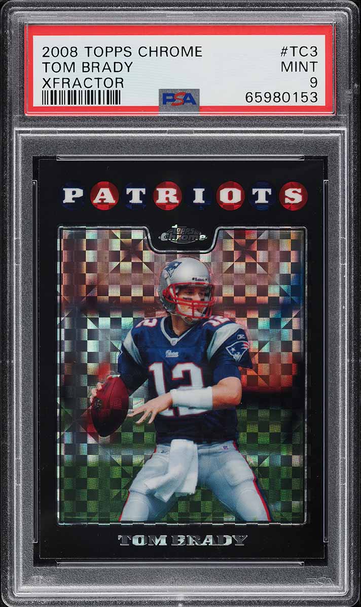 2008 Topps Chrome Xfractor Tom Brady #TC3 PSA 9 MINT