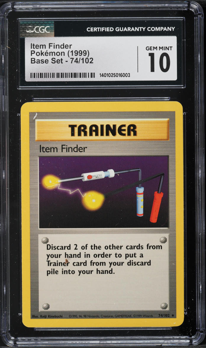 1999 Pokemon Base Set Item Finder #74 CGC 10 GEM MINT