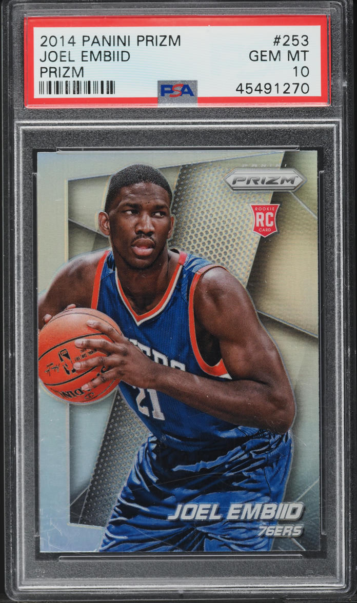 2014 Panini Prizm Silver Joel Embiid ROOKIE #253 PSA 10 GEM MINT