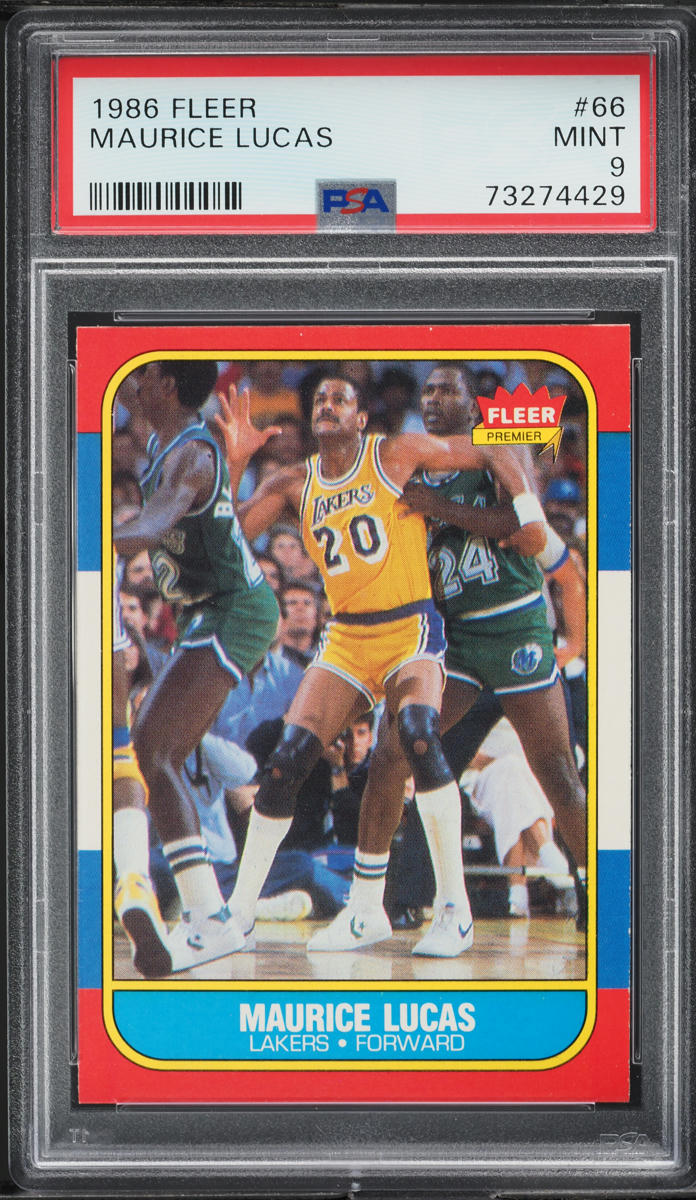 1986 Fleer Basketball Maurice Lucas #66 PSA 9 MINT