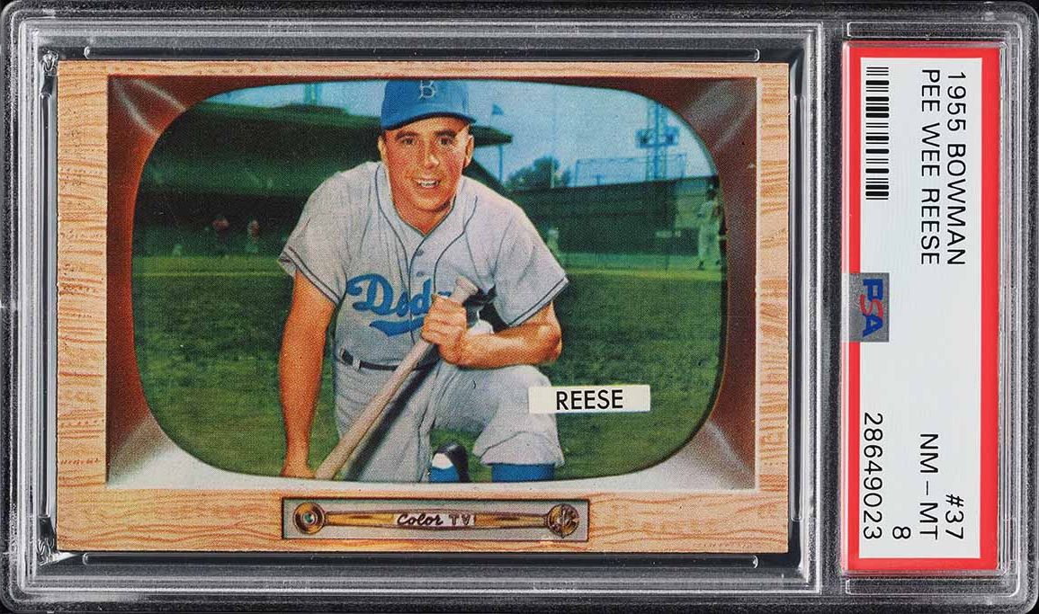 1955 Bowman Pee Wee Reese #37 PSA 8 NM-MT