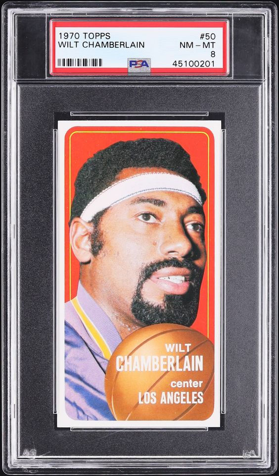 1970 Topps Basketball Wilt Chamberlain #50 PSA 8 NM-MT