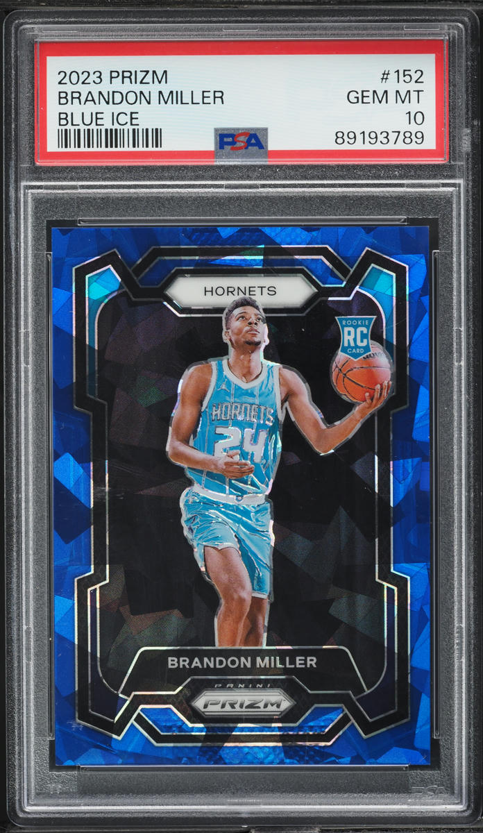2023 Panini Prizm Blue Ice Brandon Miller ROOKIE 125/125 #152 PSA 10 GEM MINT