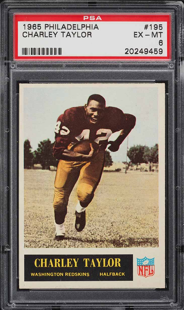1965 Philadelphia Charley Taylor ROOKIE #195 PSA 6 EXMT