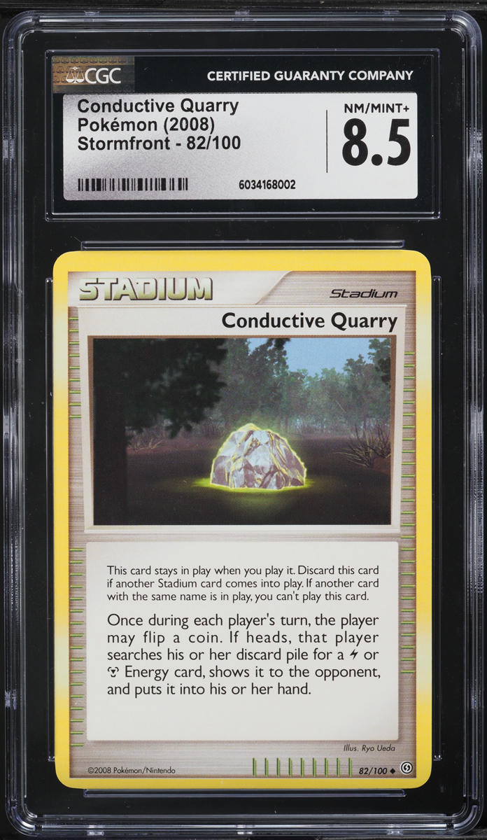 2008 Pokemon Diamond & Pearl Stormfront Conductive Quarry #82 CGC 8.5 NM-MT+