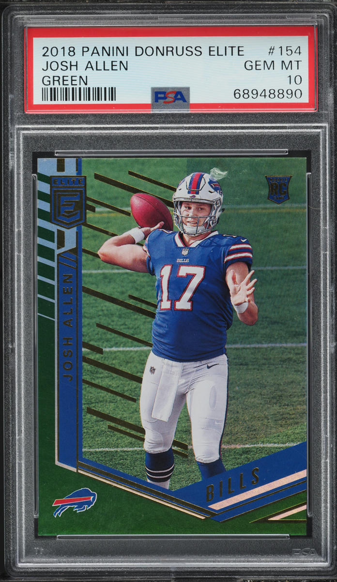 2018 Donruss Elite Green Josh Allen ROOKIE #154 PSA 10 GEM MINT