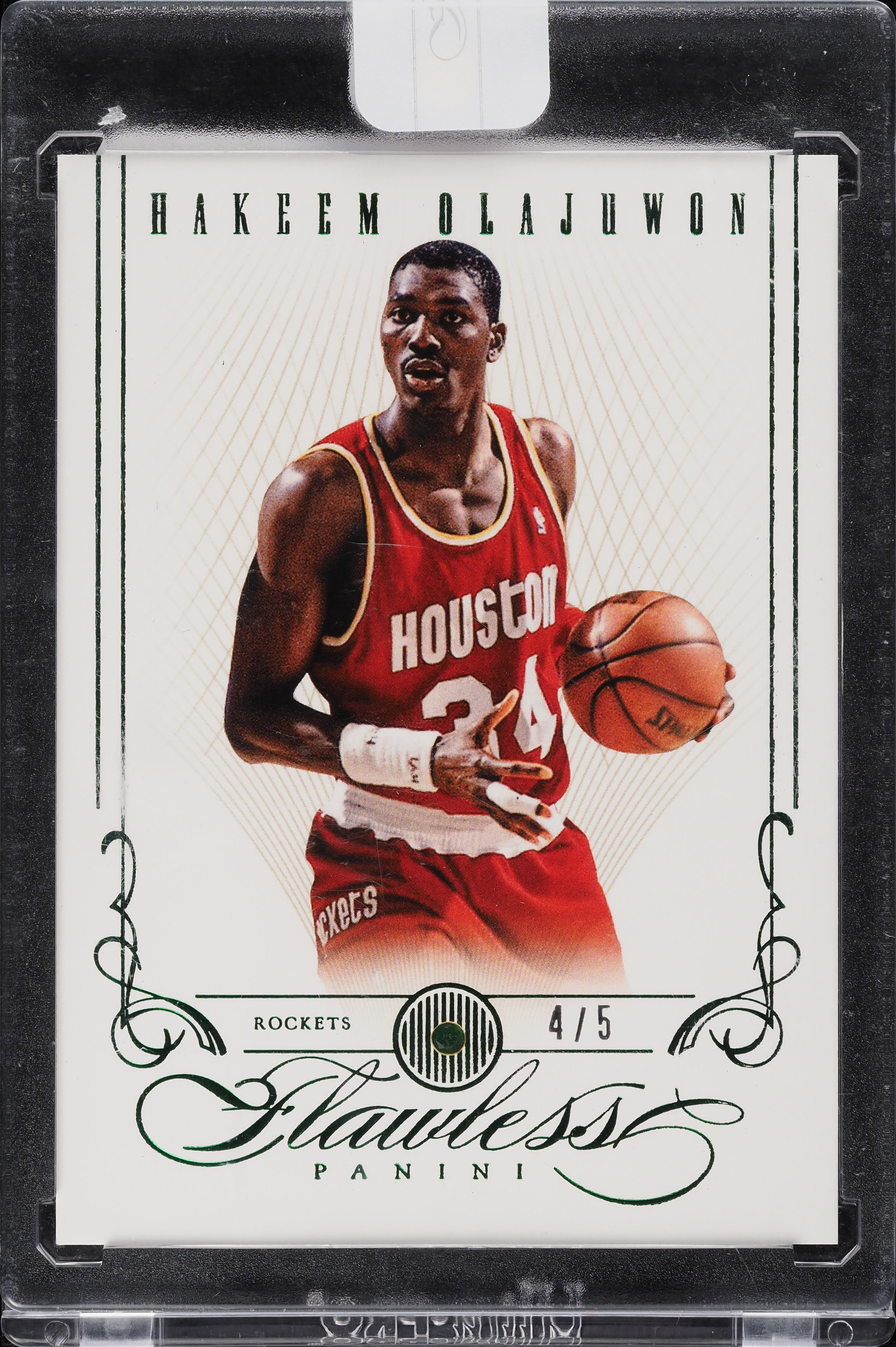 2012 Panini Flawless Emerald Hakeem Olajuwon /5 #87