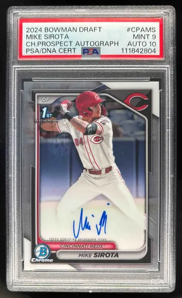 2024 Bowman Draft Chrome Autographs #CPA-MS Mike Sirota RC Auto PSA 9