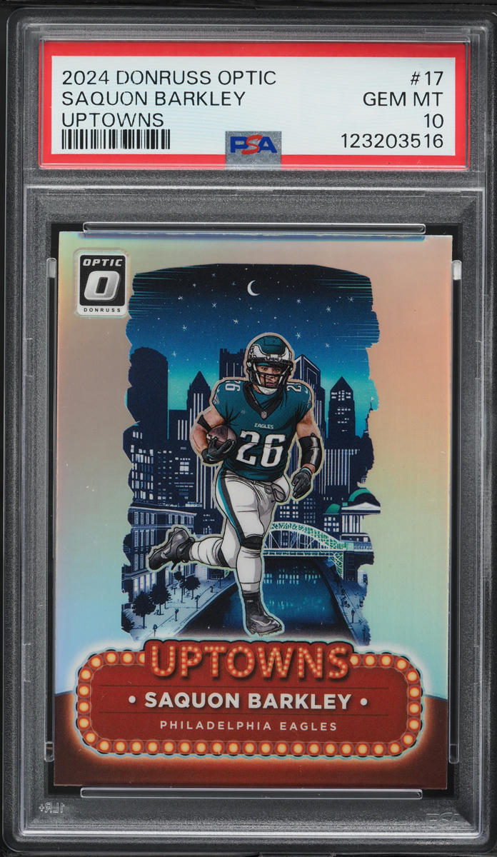 2024 Donruss Optic Uptowns Saquon Barkley #17 PSA 10 GEM MINT