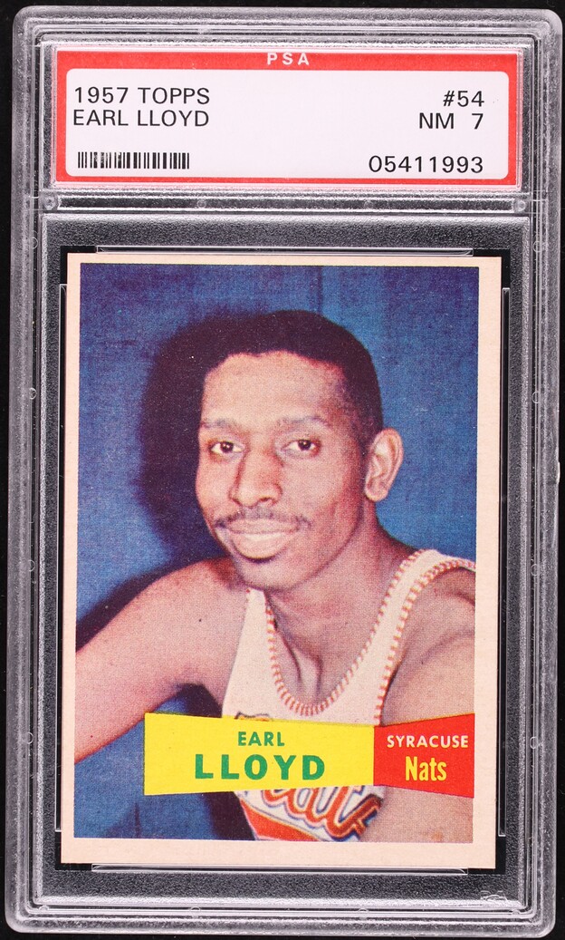 1957 Topps Basketball Earl Lloyd SHORT PRINT #54 PSA 7 NRMT