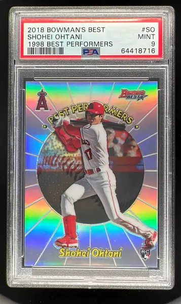2018 Bowman Bowman's Best 1998 Best Performers #98BP-SO Shohei Ohtani RC PSA 9