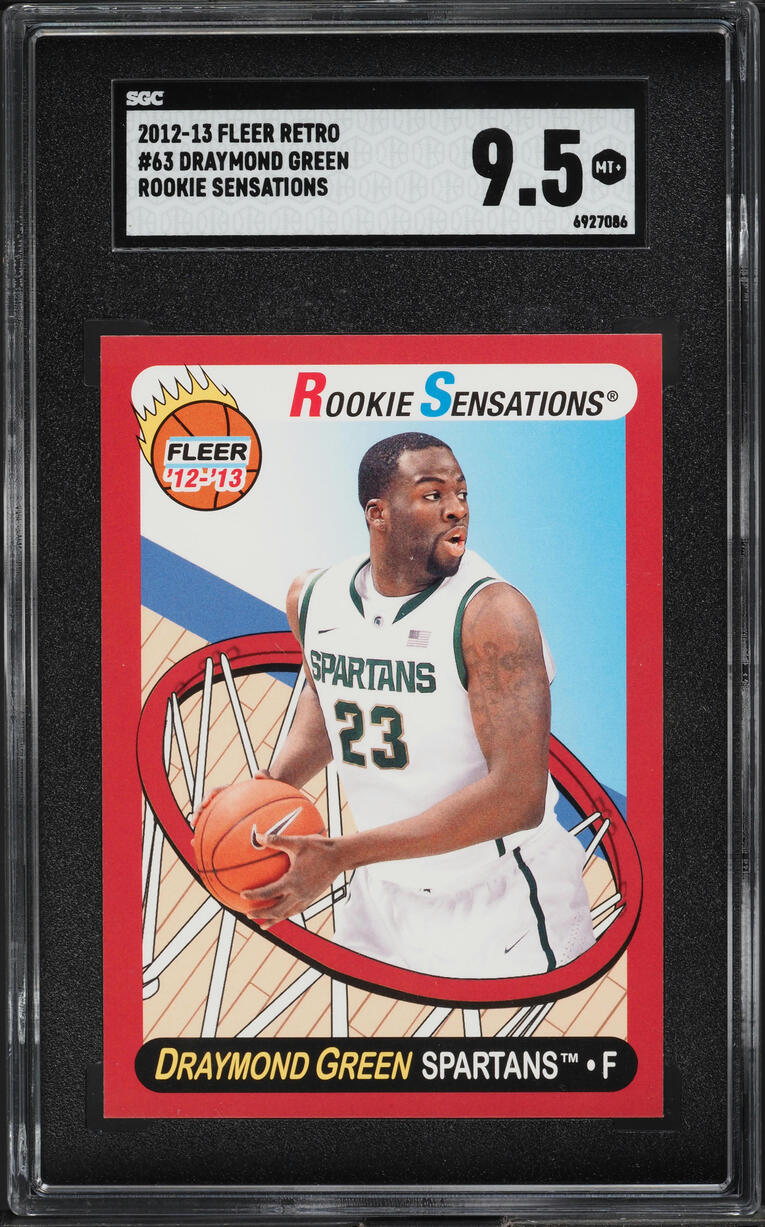 2012 Fleer Retro Rookie Sensations Draymond Green ROOKIE #63 SGC 9.5 MINT+