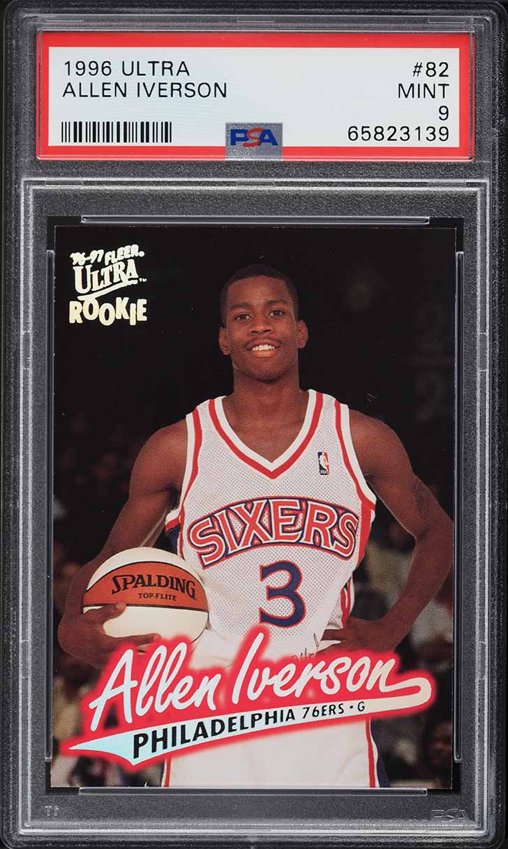 1996 Ultra Basketball Allen Iverson ROOKIE #82 PSA 9 MINT