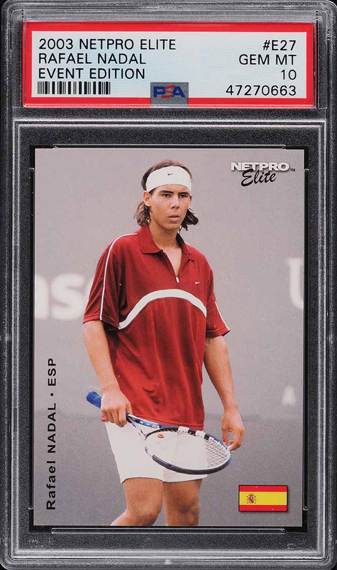 2003 Netpro Elite Event Edition Rafael Nadal ROOKIE #E27 PSA 10 GEM MINT