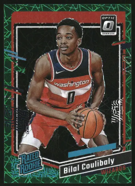 2023-24 Panini Donruss Optic Green Velocity #243 Bilal Coulibaly RC Rookie /49