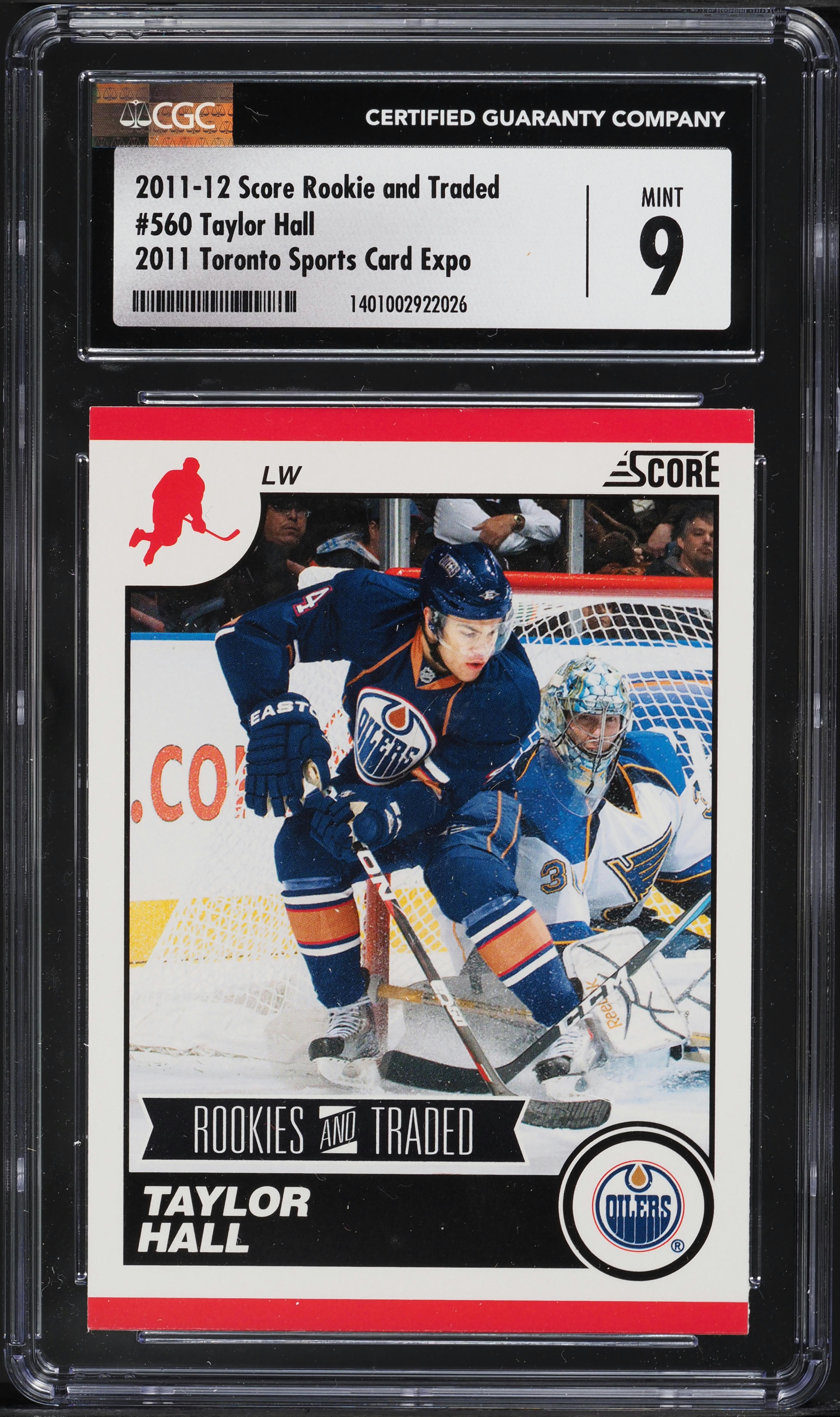 2011 Score Rookies & Traded Toronto Sports Card Expo Taylor Hall RC #560 CSG 9