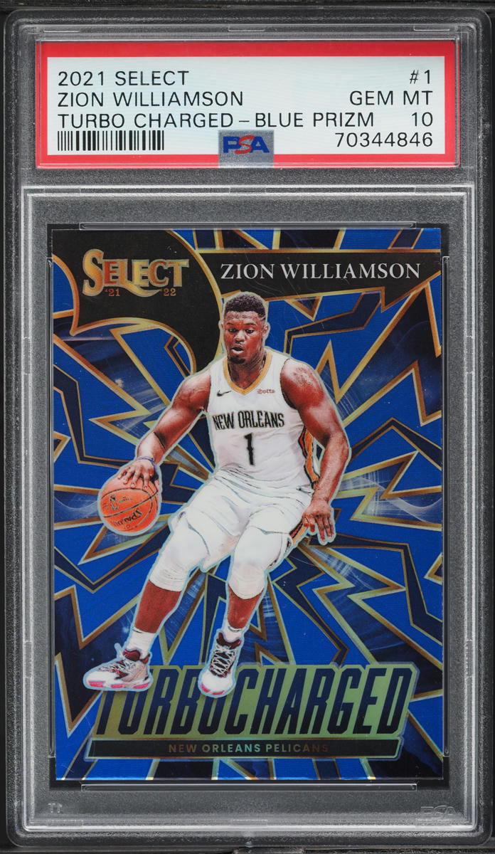 2021 Select Turbocharged Blue Prizm Zion Williamson #1 PSA 10 GEM MINT