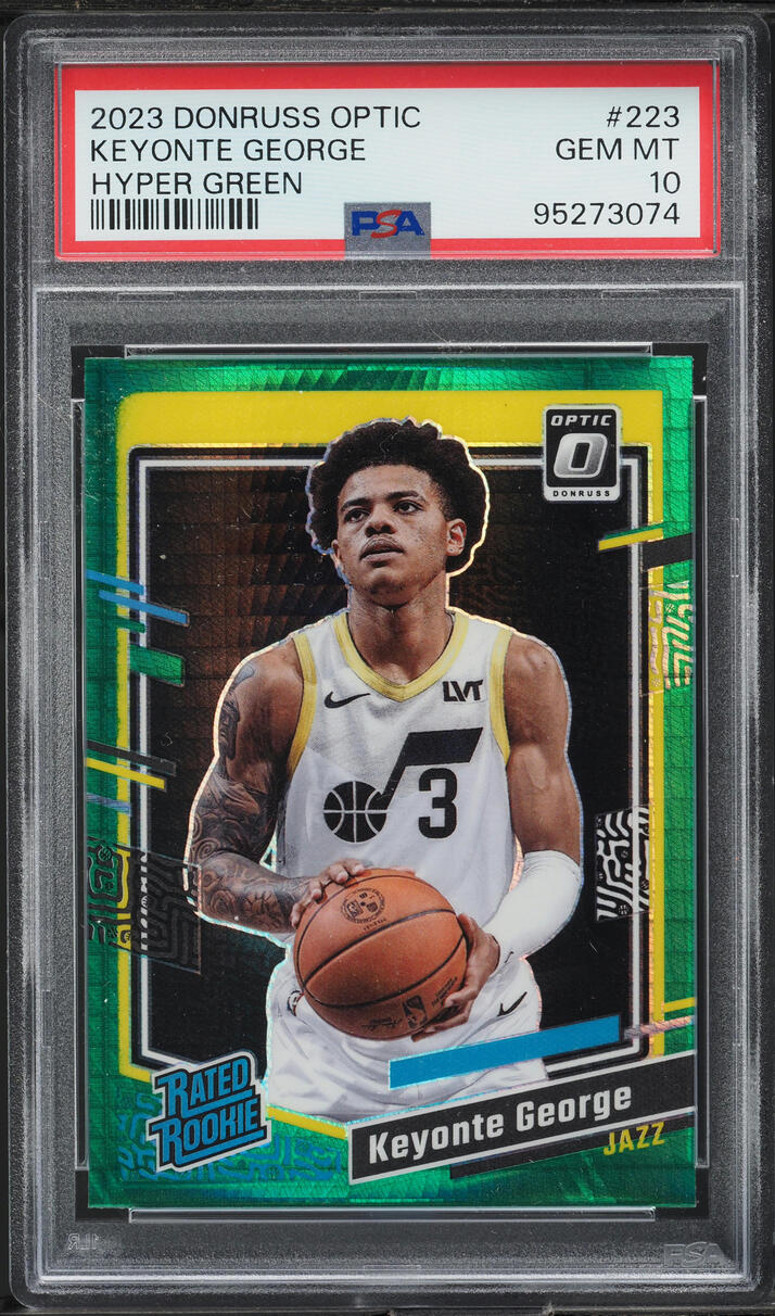 2023 Donruss Optic Hyper Green Keyonte George ROOKIE #223 PSA 10 GEM MINT