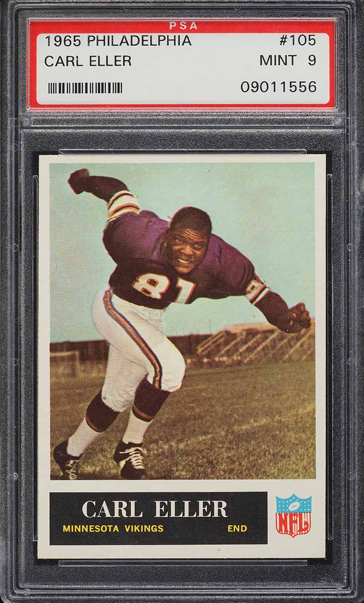 1965 Philadelphia Carl Eller ROOKIE #105 PSA 9 MINT