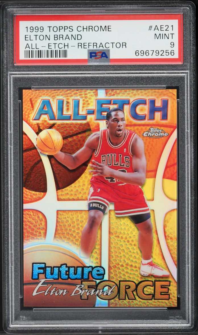 1999 Topps Chrome All-Etch Refractor Elton Brand ROOKIE #AE21 PSA 9 MINT
