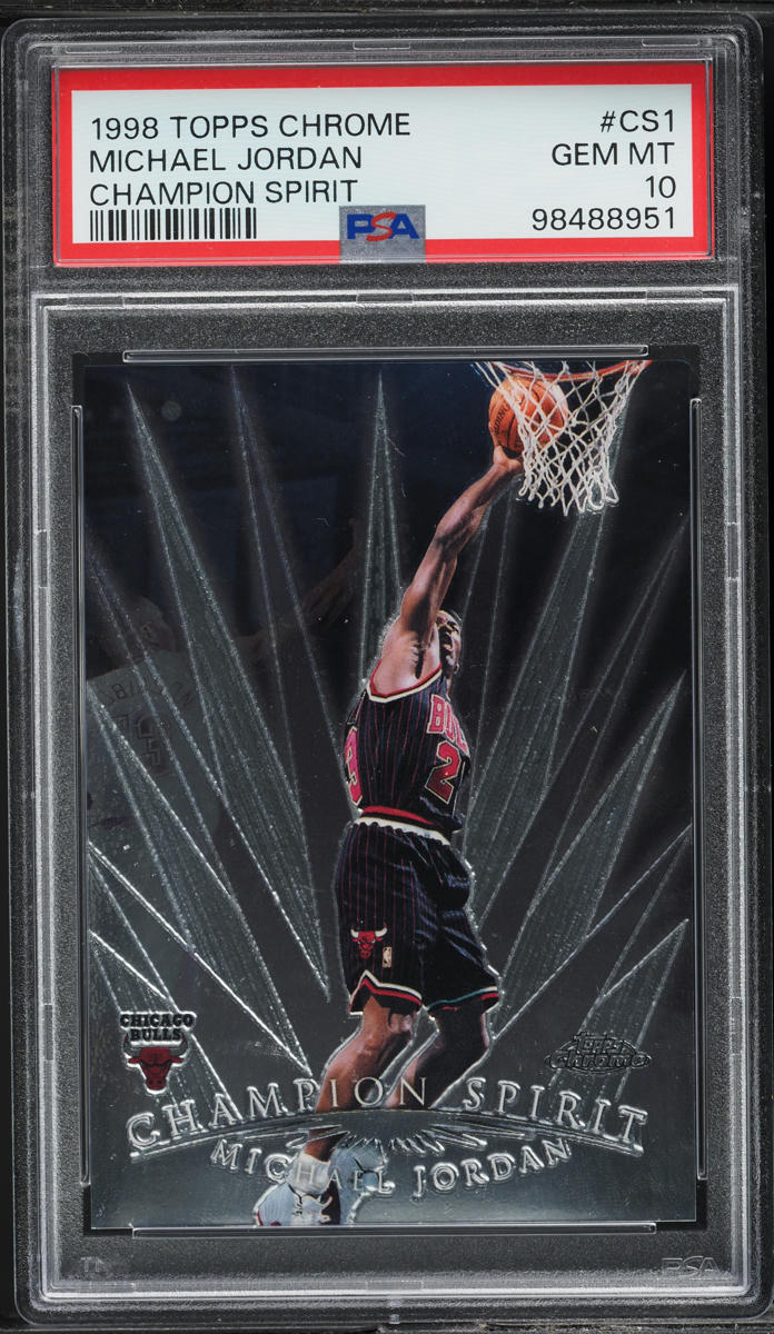 1998 Topps Chrome Champion Spirit Michael Jordan #CS1 PSA 10 GEM MINT