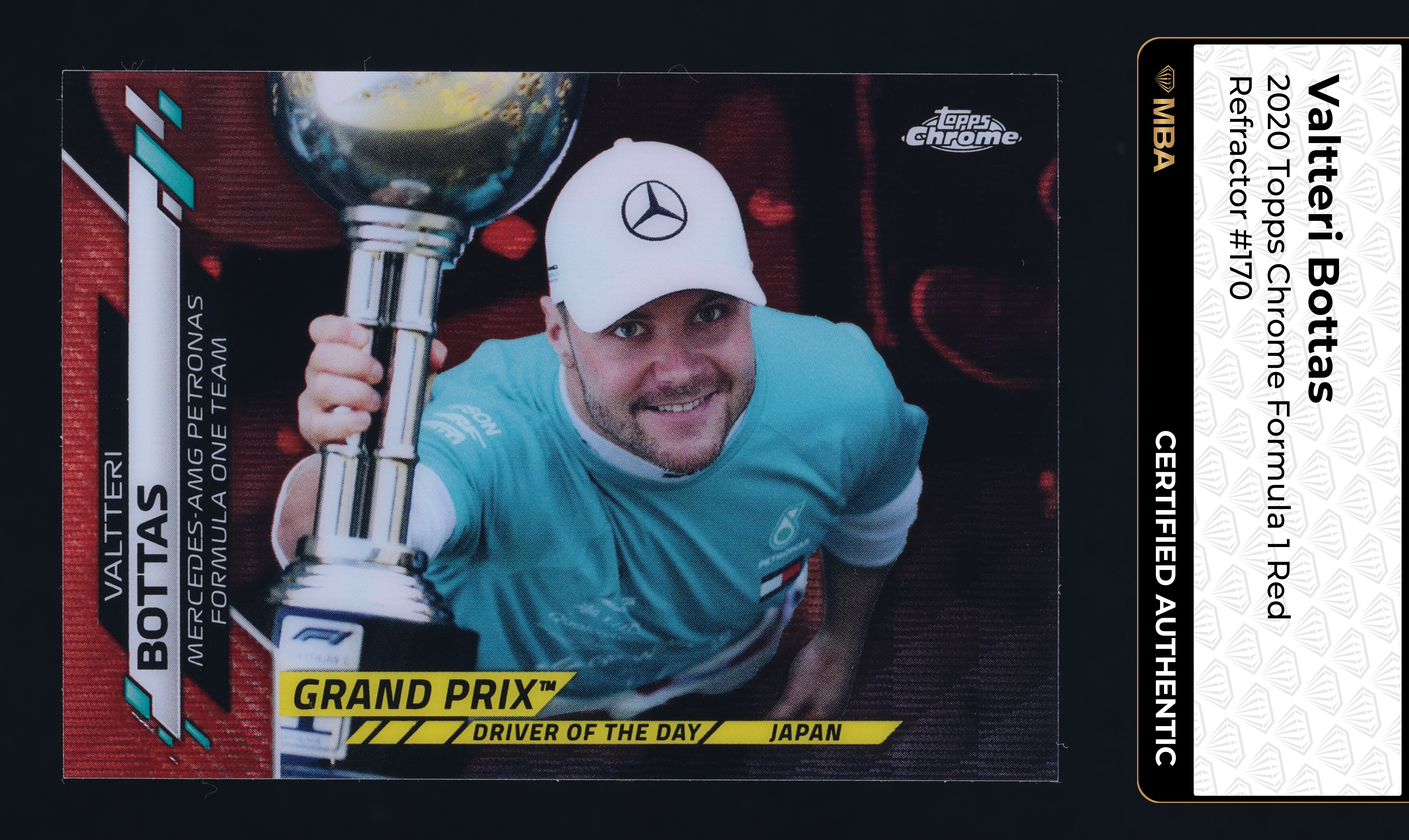 2020 Topps Chrome Formula 1 F1 Red Refractor Valtteri Bottas /5 #170 MBA AUTH
