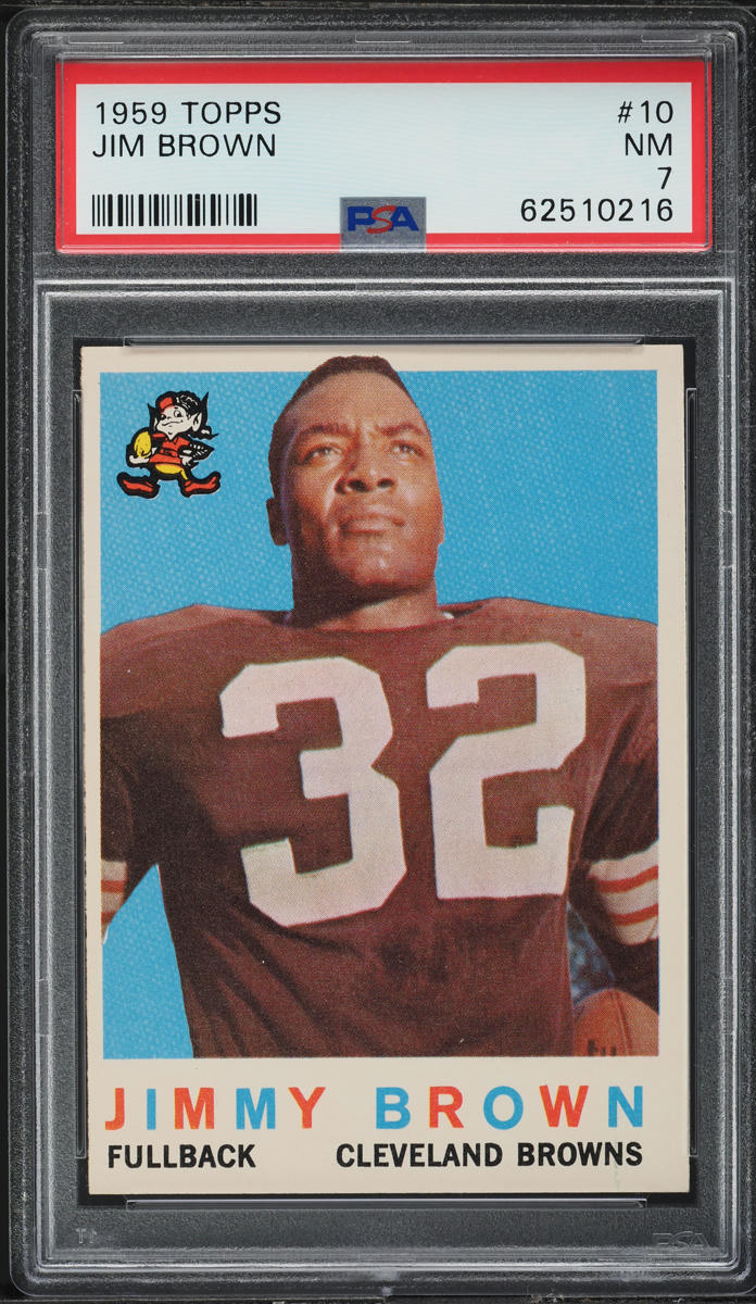 1959 Topps Football Jim Brown #10 PSA 7 NRMT