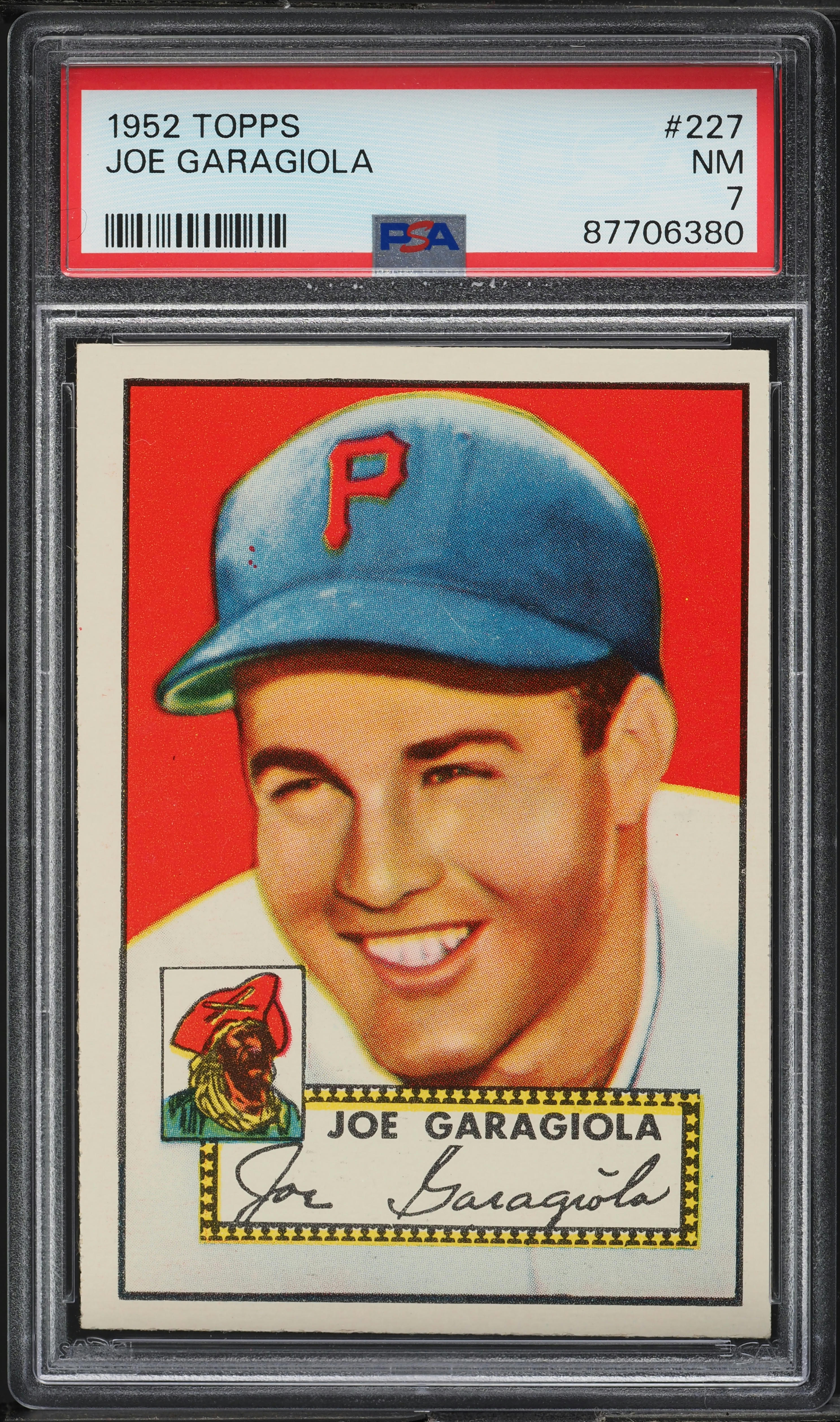 1952 Topps Joe Garagiola #227 PSA 7 NRMT