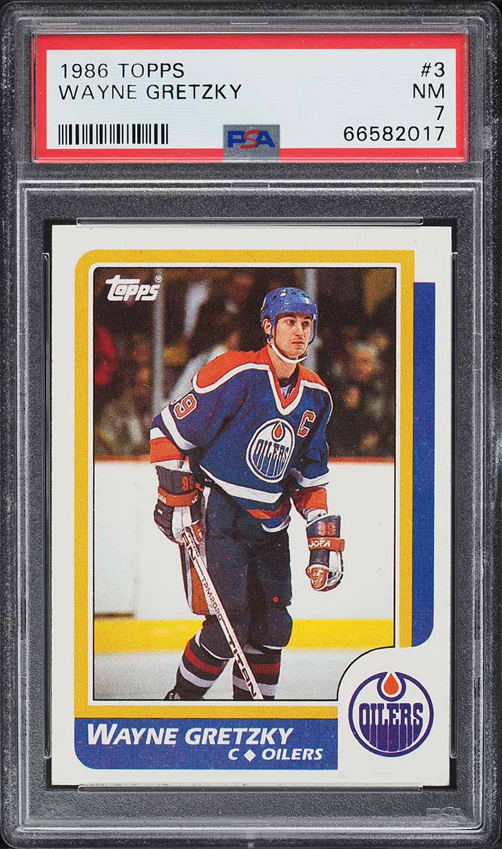1986 Topps Hockey Wayne Gretzky #3 PSA 7 NRMT