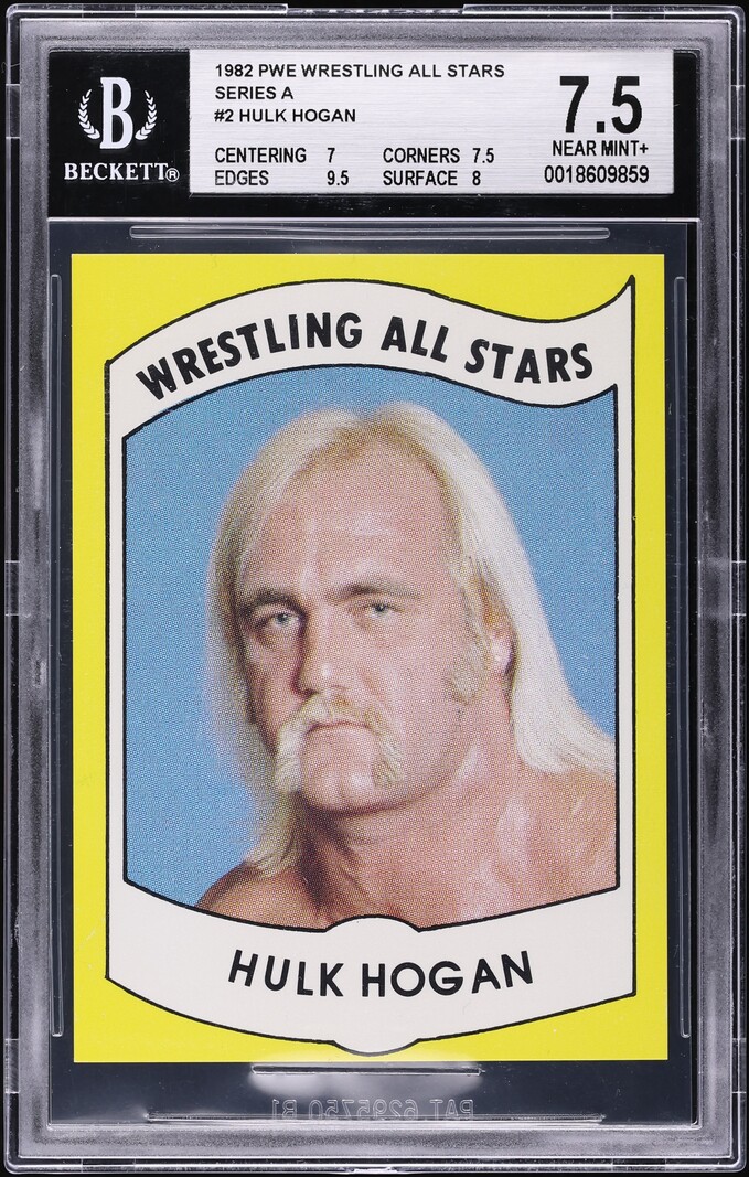 1982 Wrestling All-Stars Series A Hulk Hogan ROOKIE #2 BGS 7.5 NRMT+