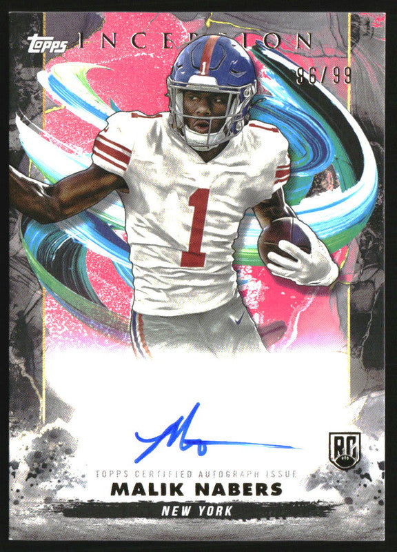 2024 Topps Inception Rookie Autographs Magenta #RA-MN Malik Nabers RC Auto /99