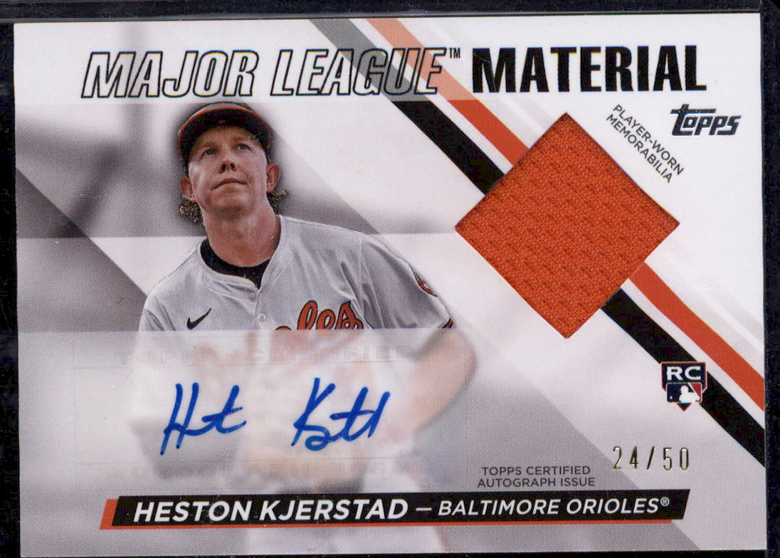 2024 Topps Update Major League Material Autographs Heston Kjerstad RC Auto /50