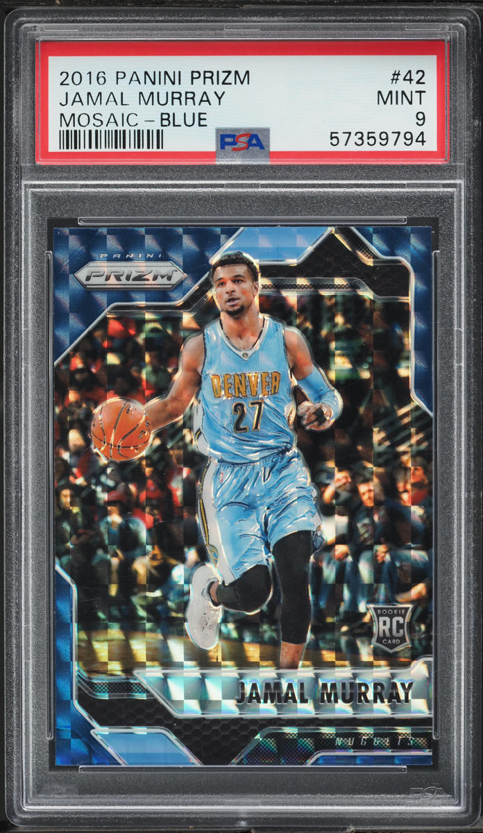 2016 Panini Prizm Mosaic Blue Jamal Murray ROOKIE #42 PSA 9 MINT