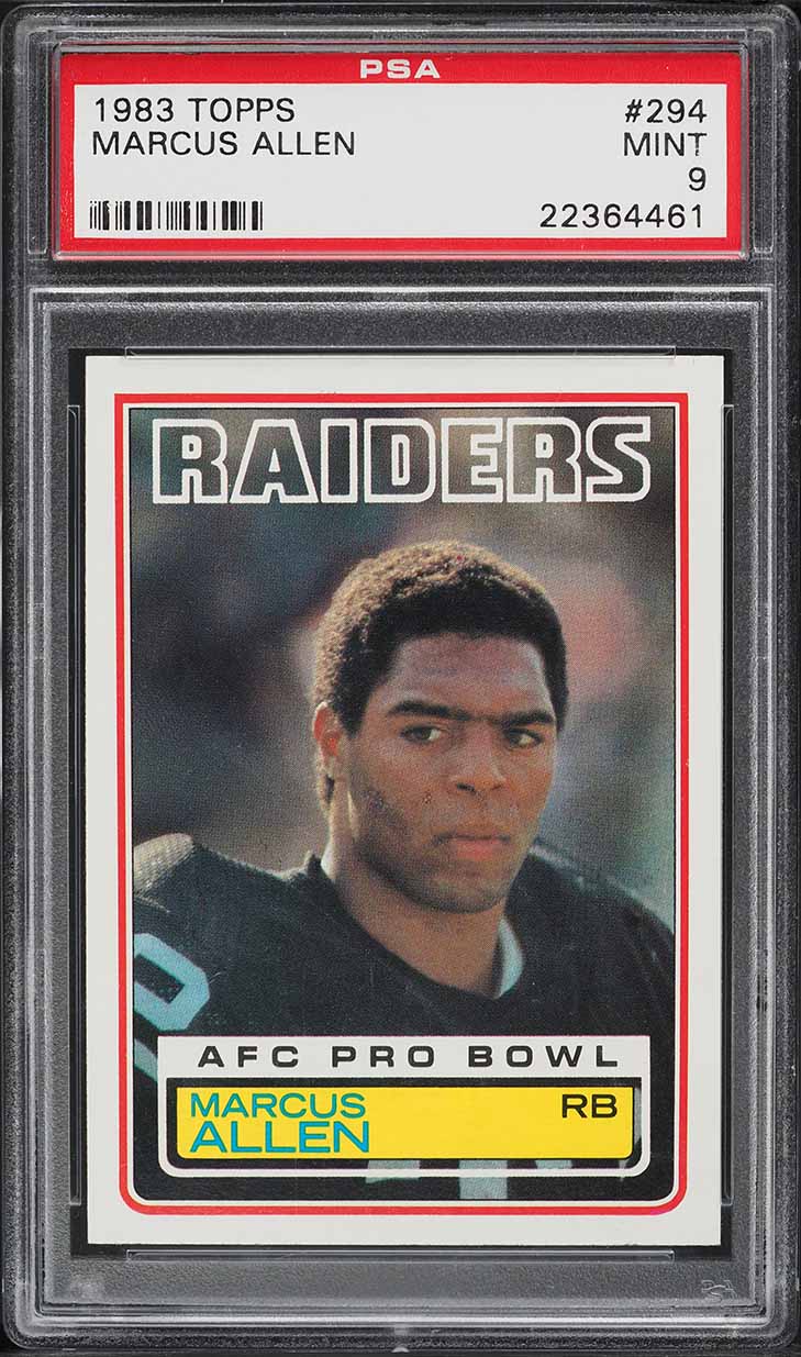1983 Topps Football Marcus Allen ROOKIE #294 PSA 9 MINT