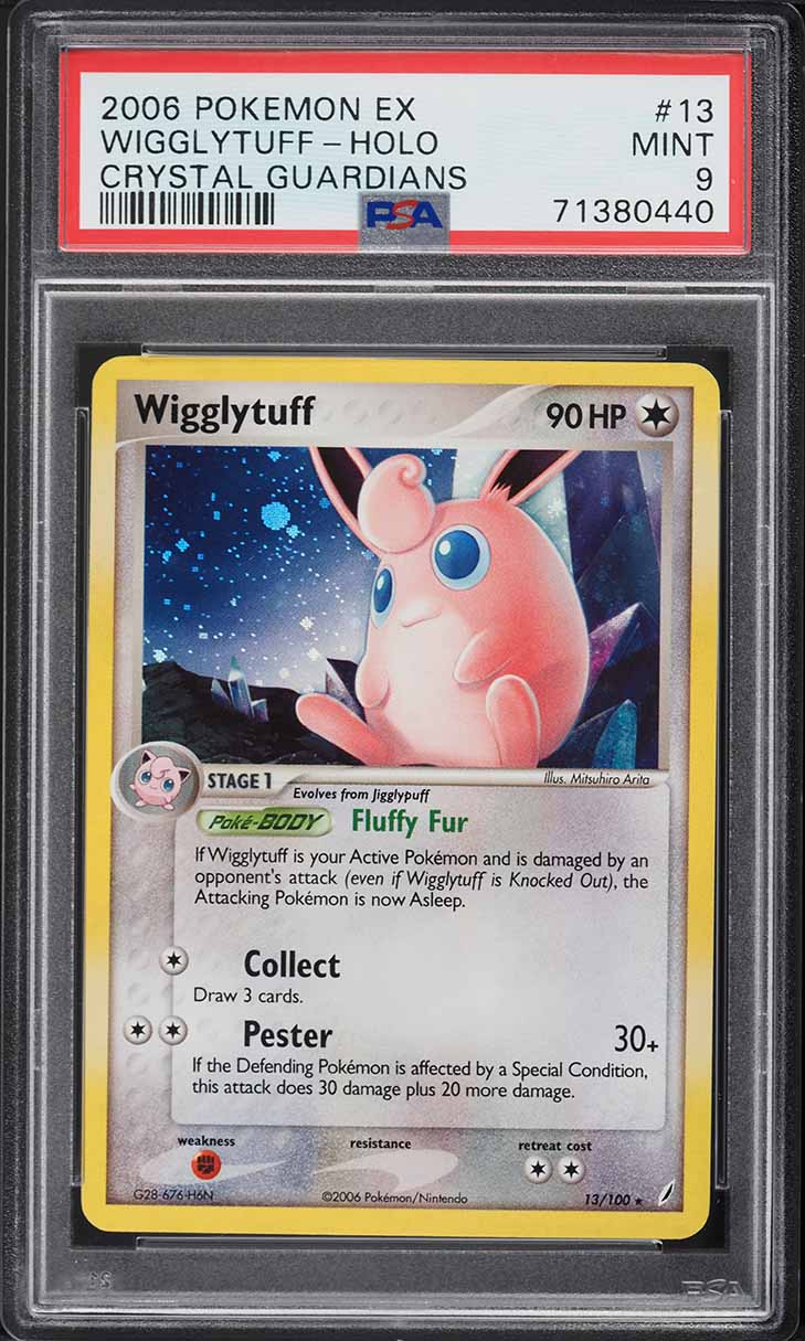 2006 Pokemon EX Crystal Guardians Holo Wigglytuff #13 PSA 9 MINT