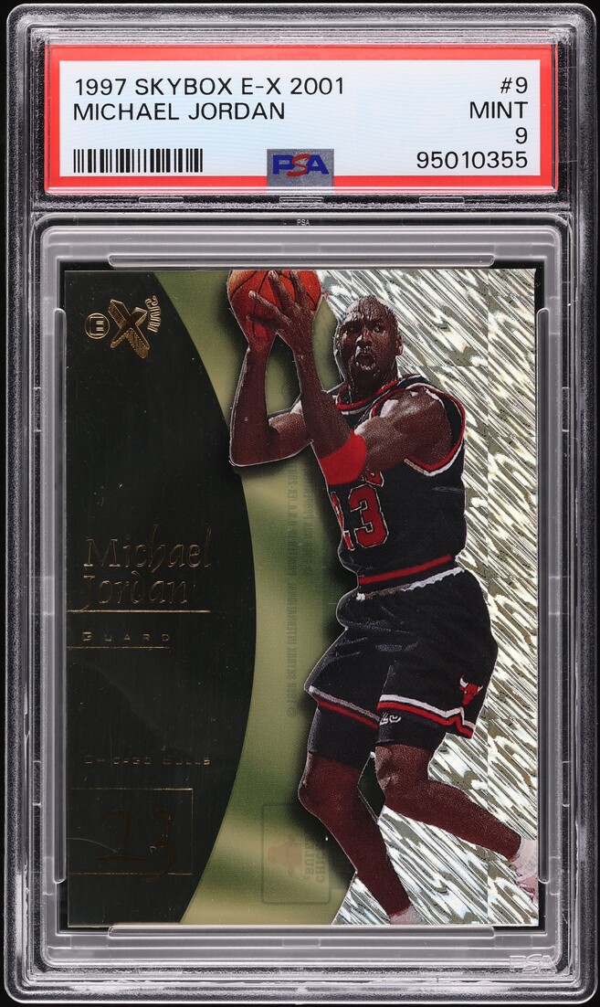 マイケル・ジョーダン 1997 Skybox E-X 2001 1997-98 Skybox EX-2001 #9 Michael Jordan Chicago Bulls SGC 7