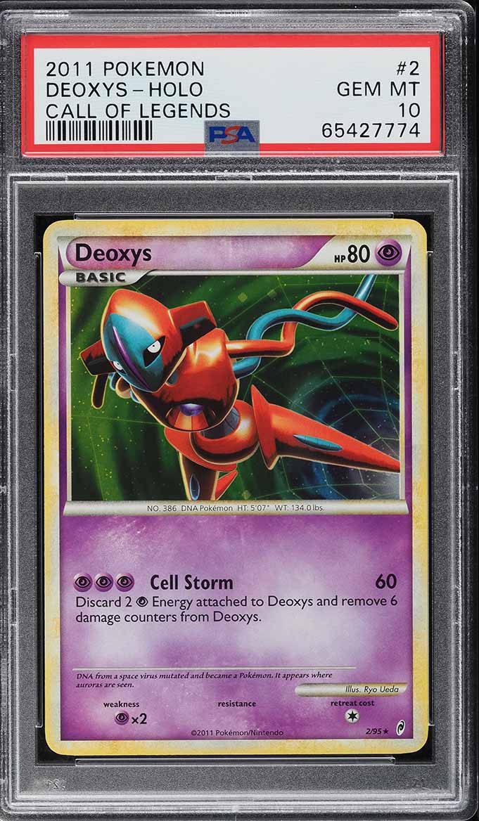 2011 Pokemon Call Of Legends Holo Deoxys #2 PSA 10 GEM MINT