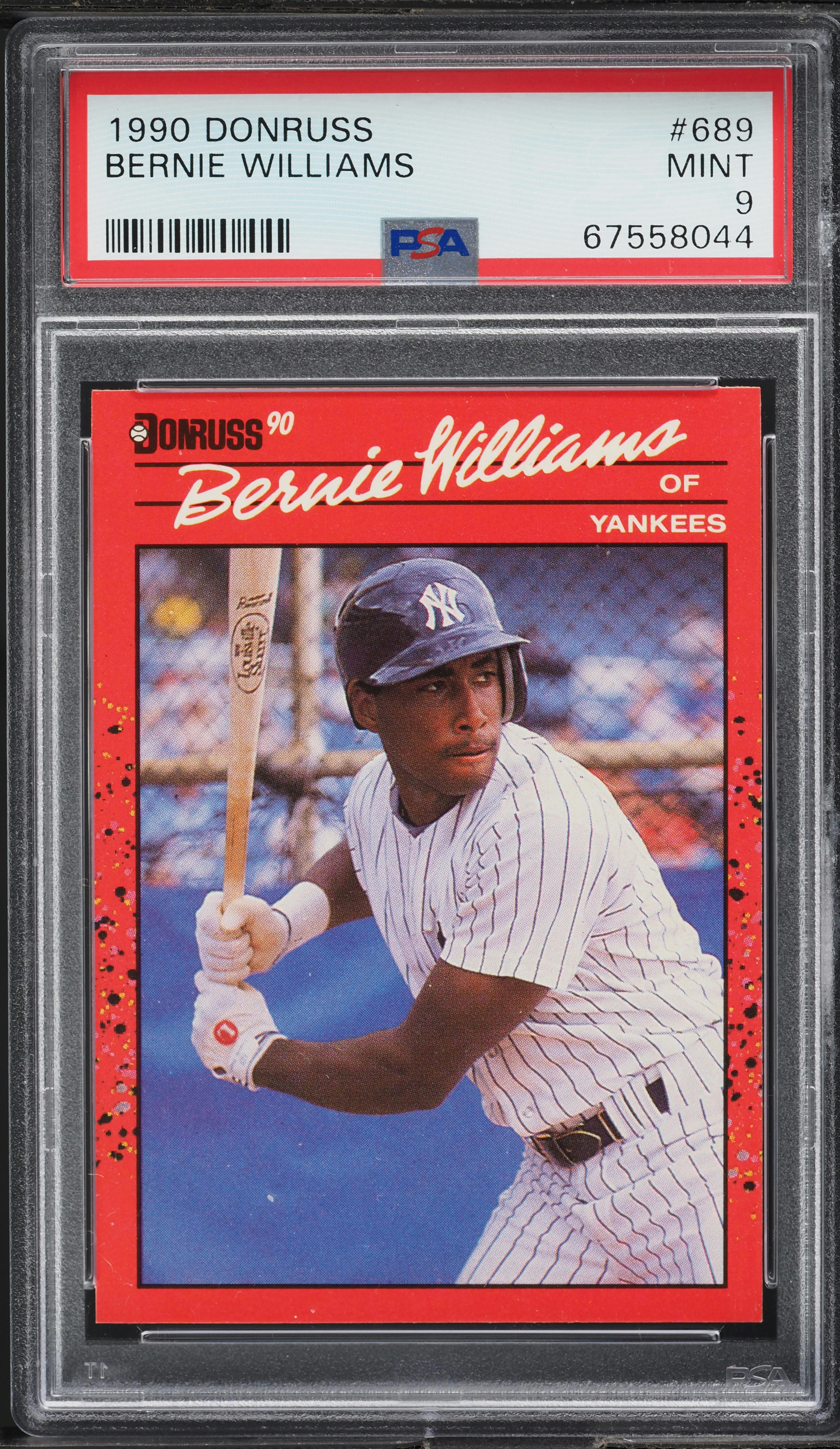1990 Donruss Bernie Williams ROOKIE #689 PSA 9 MINT