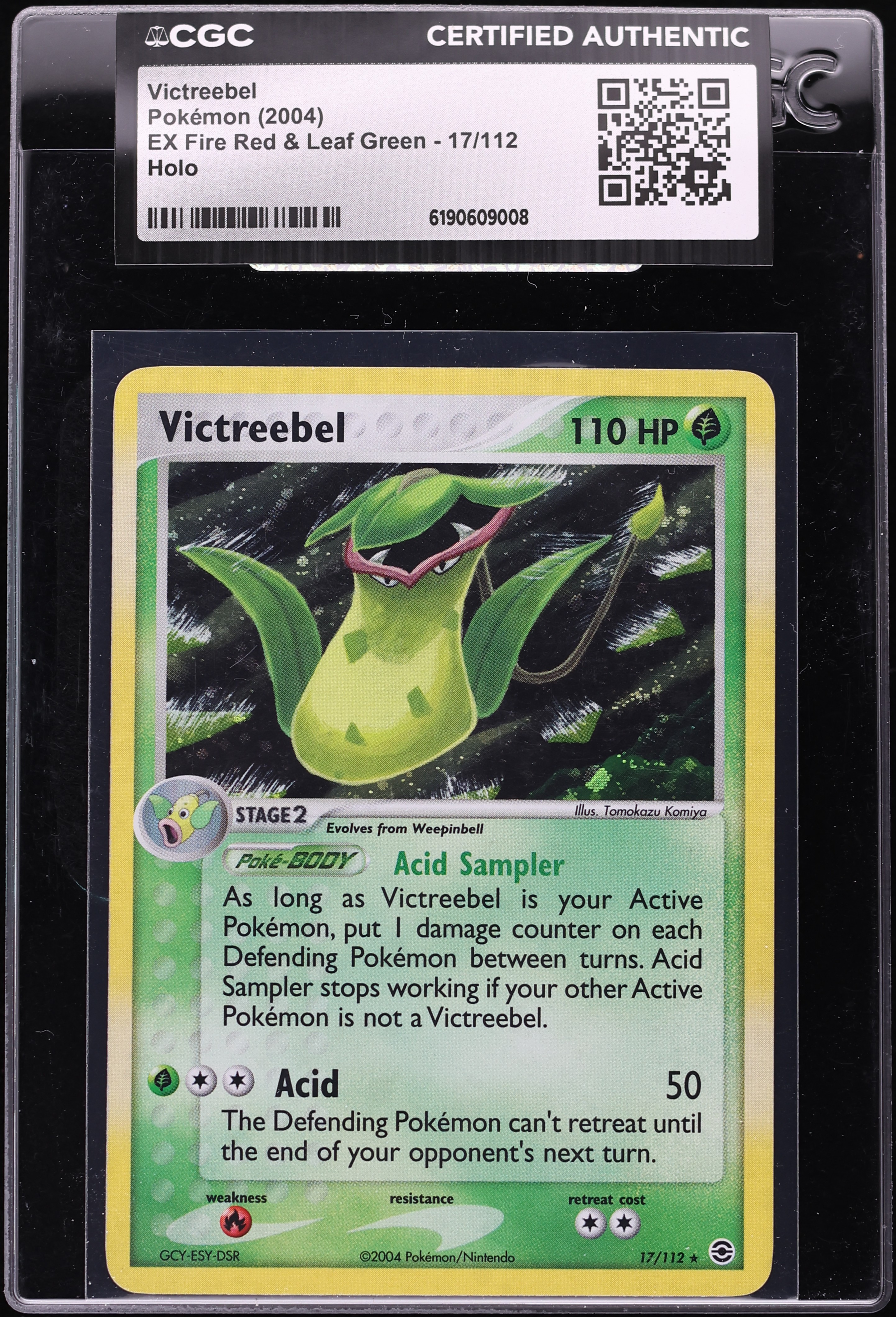 2004 Pokemon EX Fire Red & Leaf Green Holo Victreebel #17 CGC AUTH