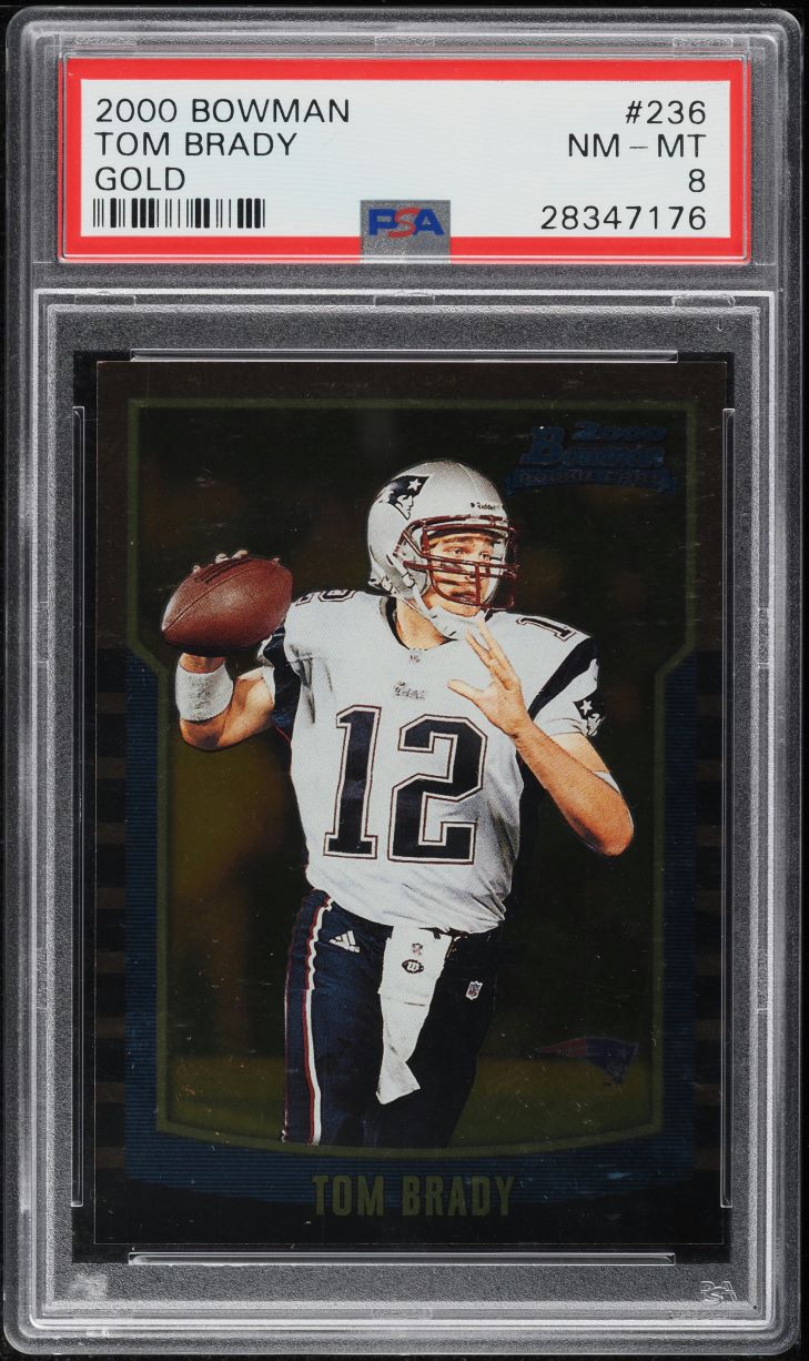 2000 Bowman Gold Tom Brady ROOKIE /99 #236 PSA 8 NM-MT
