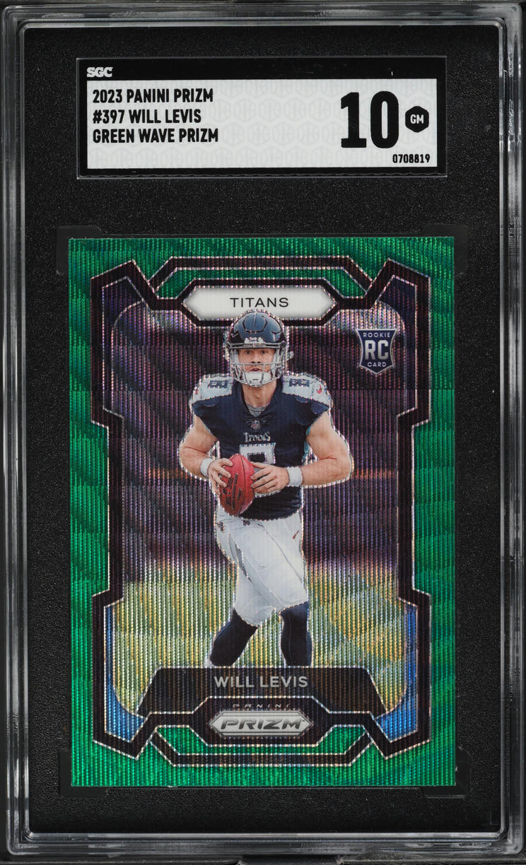2023 Panini Prizm Green Wave Will Levis ROOKIE #397 SGC 10 GEM MINT