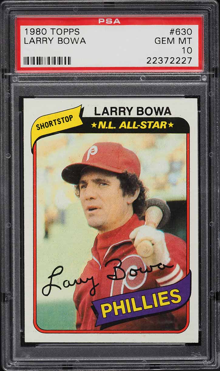 Larry Bowa #630 1980 Topps Team Checklist Sheet Hand Cut Baseball