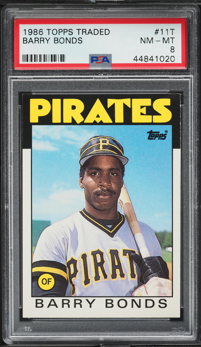 1986 Topps Traded Barry Bonds ROOKIE #11T PSA 8 NM-MT