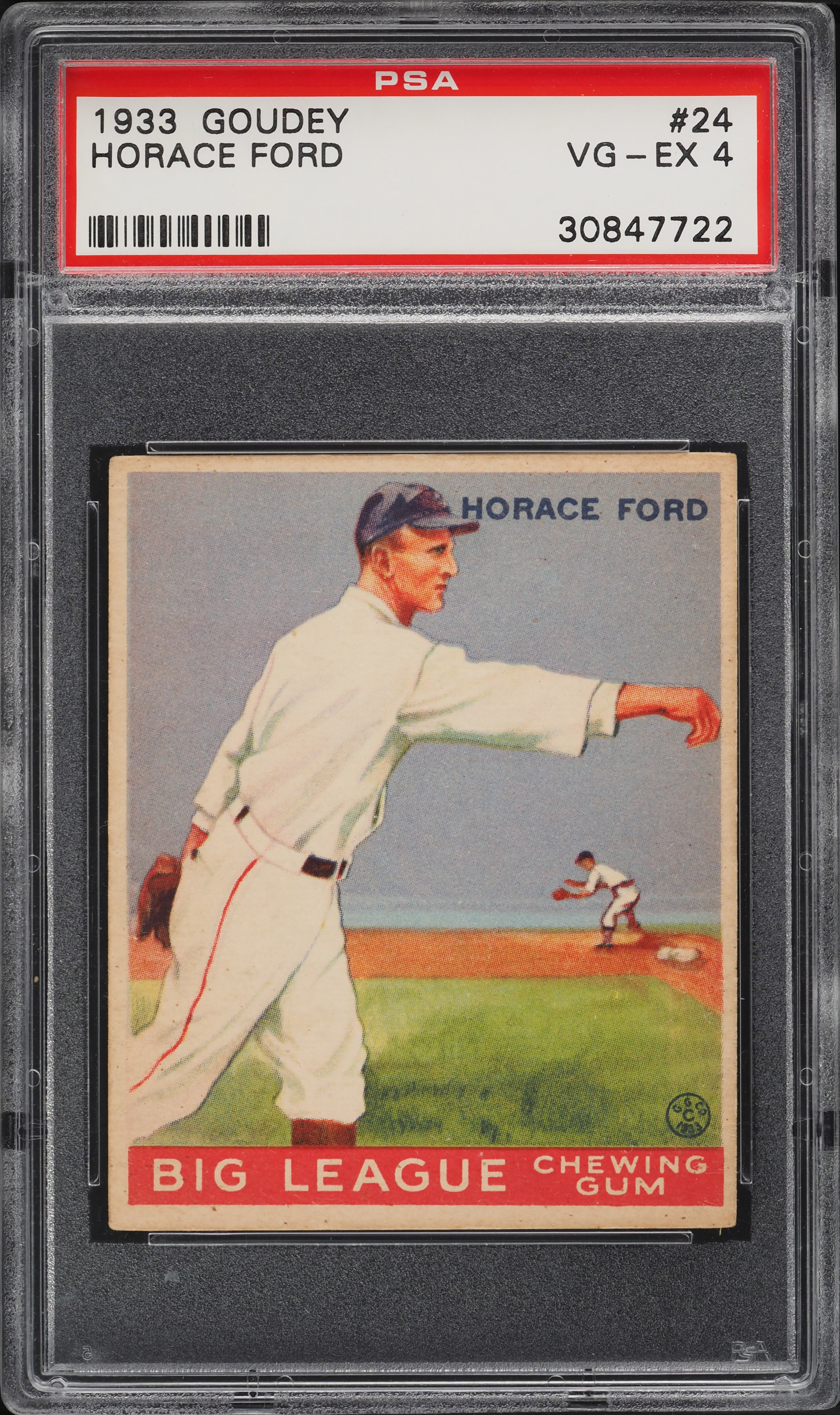 1933 Goudey Horace Ford #24 PSA 4 VGEX