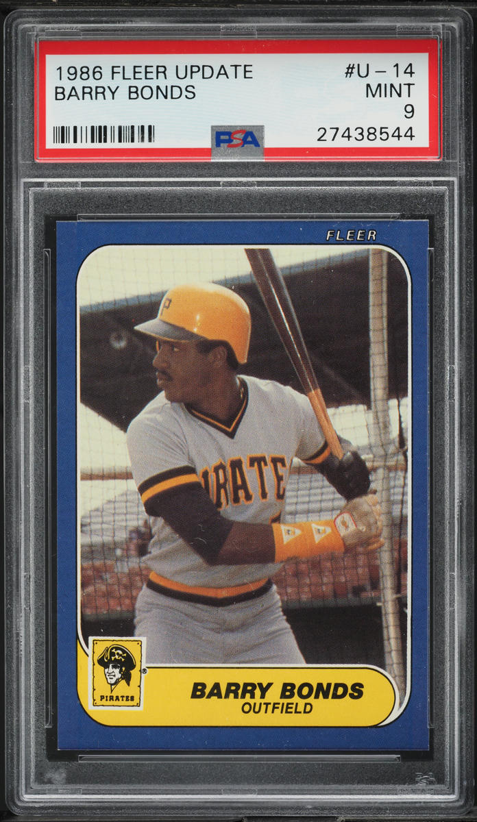 1986 Fleer Update Barry Bonds ROOKIE #14 PSA 9 MINT