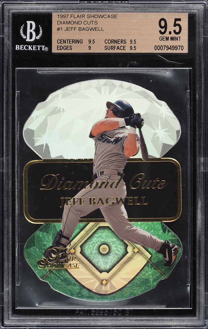 1997 Flair Showcase Diamond Cuts Jeff Bagwell #1 BGS 9.5 GEM MINT