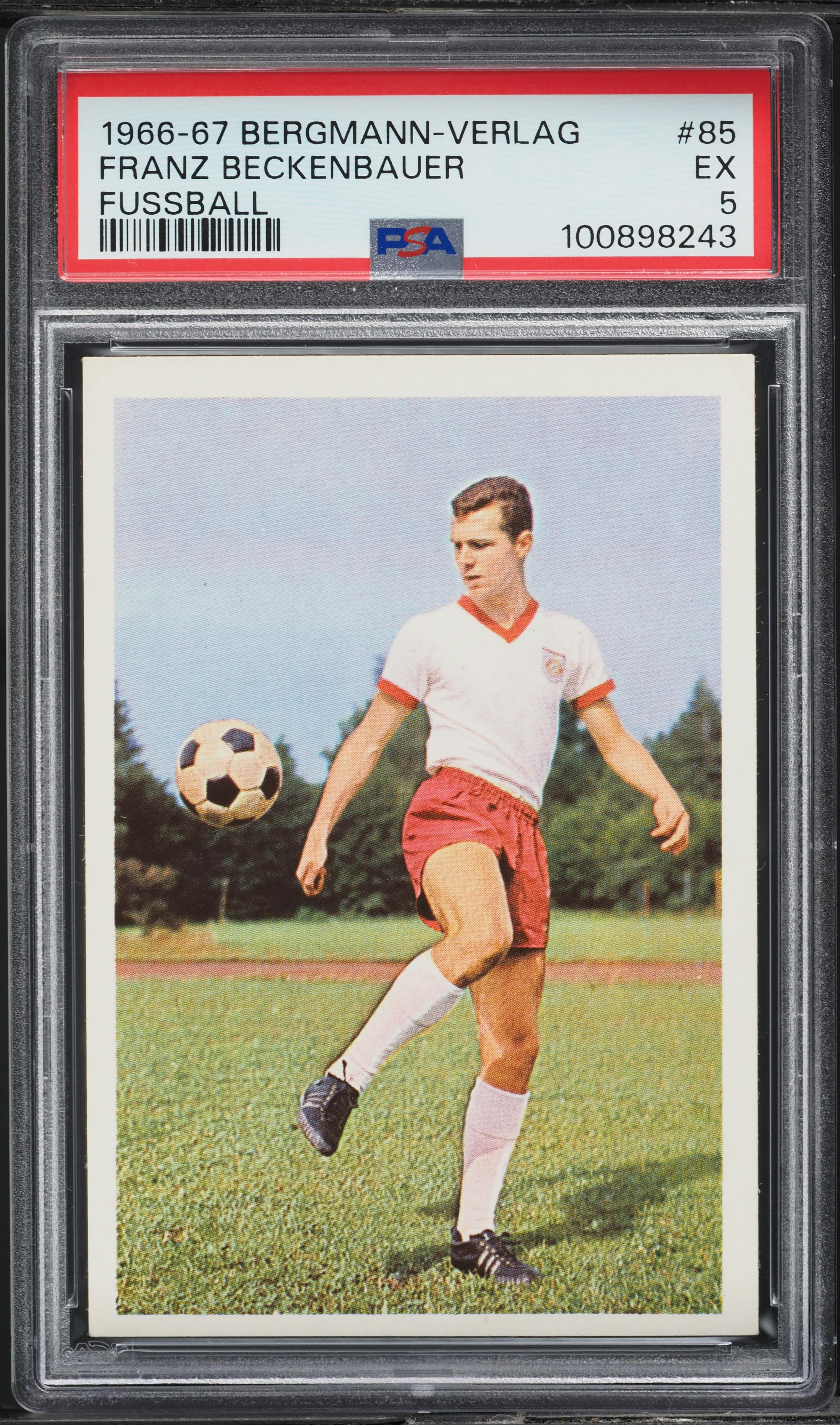 1966 Bergmann Verlag Fussball Franz Beckenbauer #85 PSA 5 EX