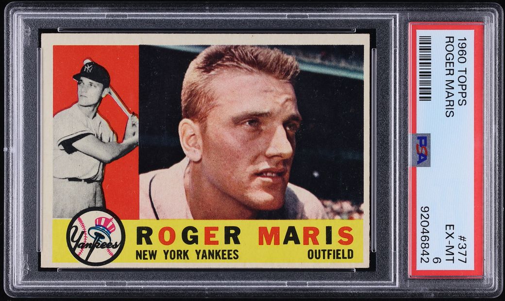 1960 Topps Roger Maris #377 PSA 6 EXMT